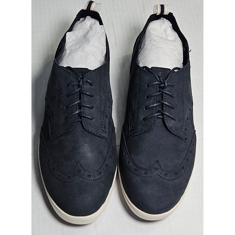 ED Ellen DeGeneres Averie Womens 8.5 Navy Blue Leather Wingtip Oxford Shoes